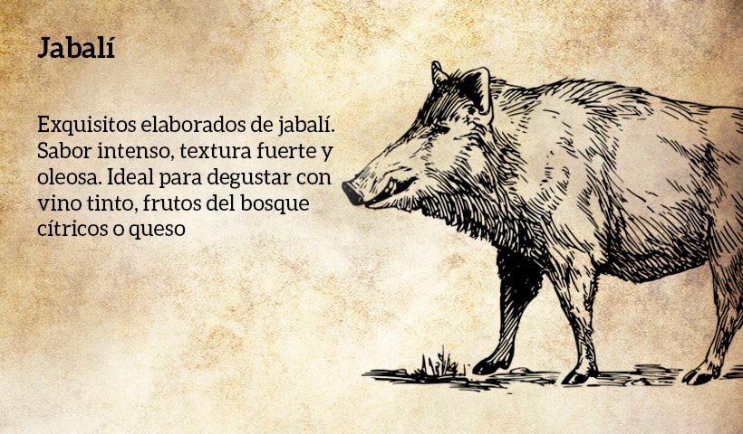embutidos de carne de caza de jabalí