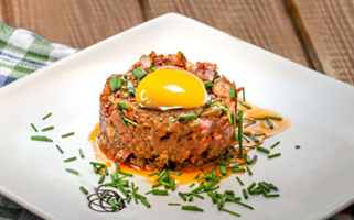 Deer fuet tartare recipe